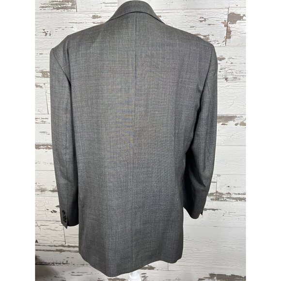 Oscar de la Renta Wool Blazer Gray Sz 44R EUC - Picture 6 of 8